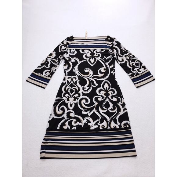 White House Black Market Casual Top Dress Long Sleeve Womens Size XS Black - Picture 2 of 8